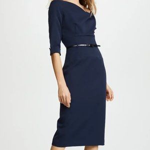 Black Halo Navy Jackie O Dress